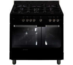 HOOVER  HGD9395BL Dual Fuel Range Cooker - Black & Stainless Steel